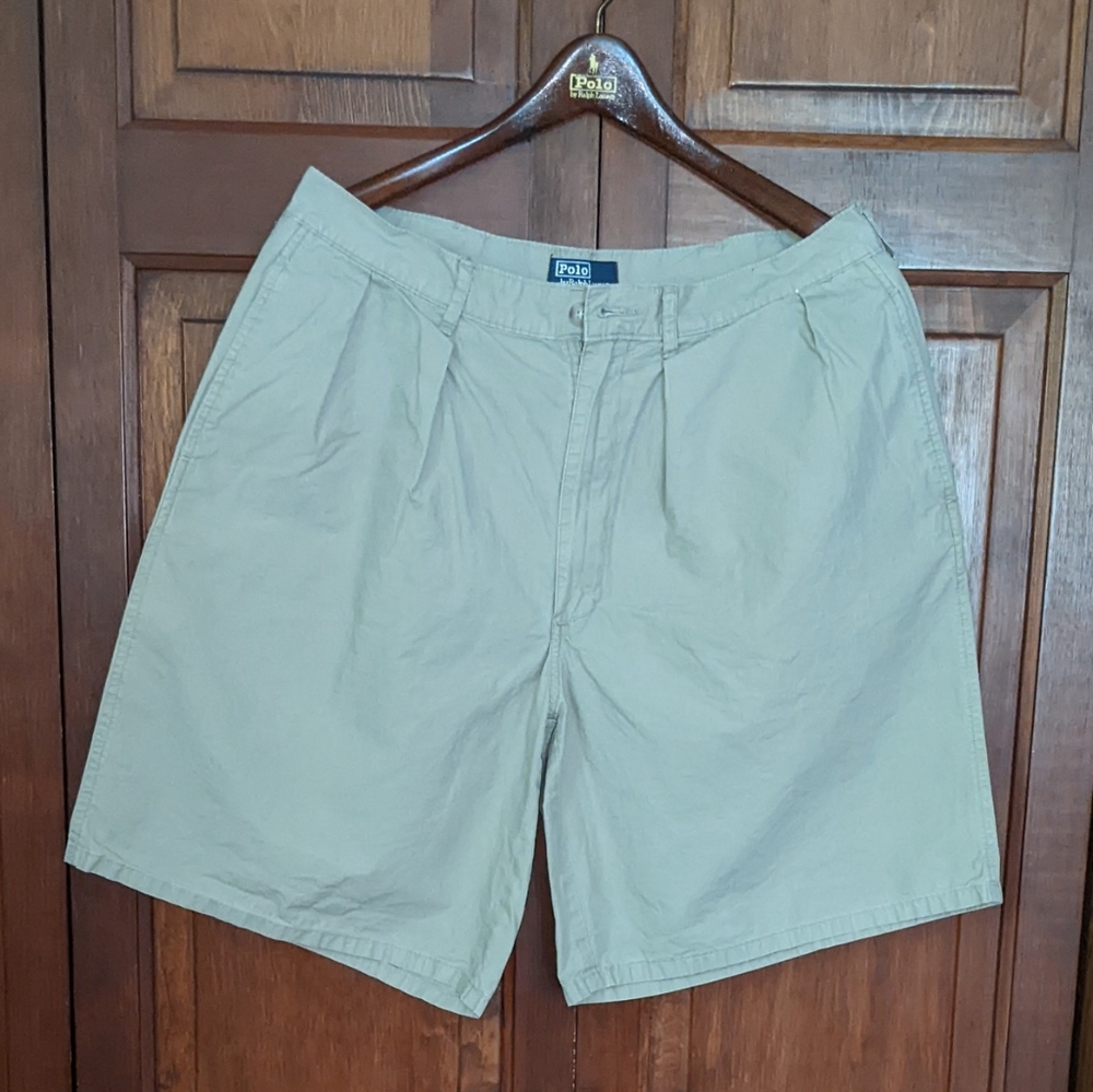 Beige Poplin Shorts. 34. Polo by Ralph Lauren.
